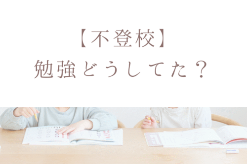 【不登校】 勉強どうしてた？