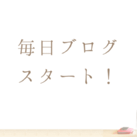 毎日ブログスタート！
