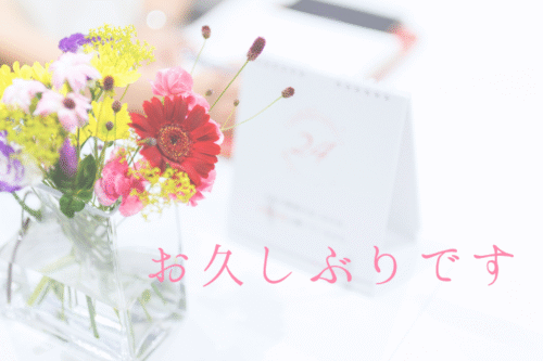 お久しぶりです